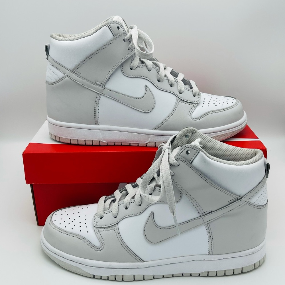 Nike Dunk High GS 'Vast Grey' Shoes Sz 7Y - Picture 1 of 11